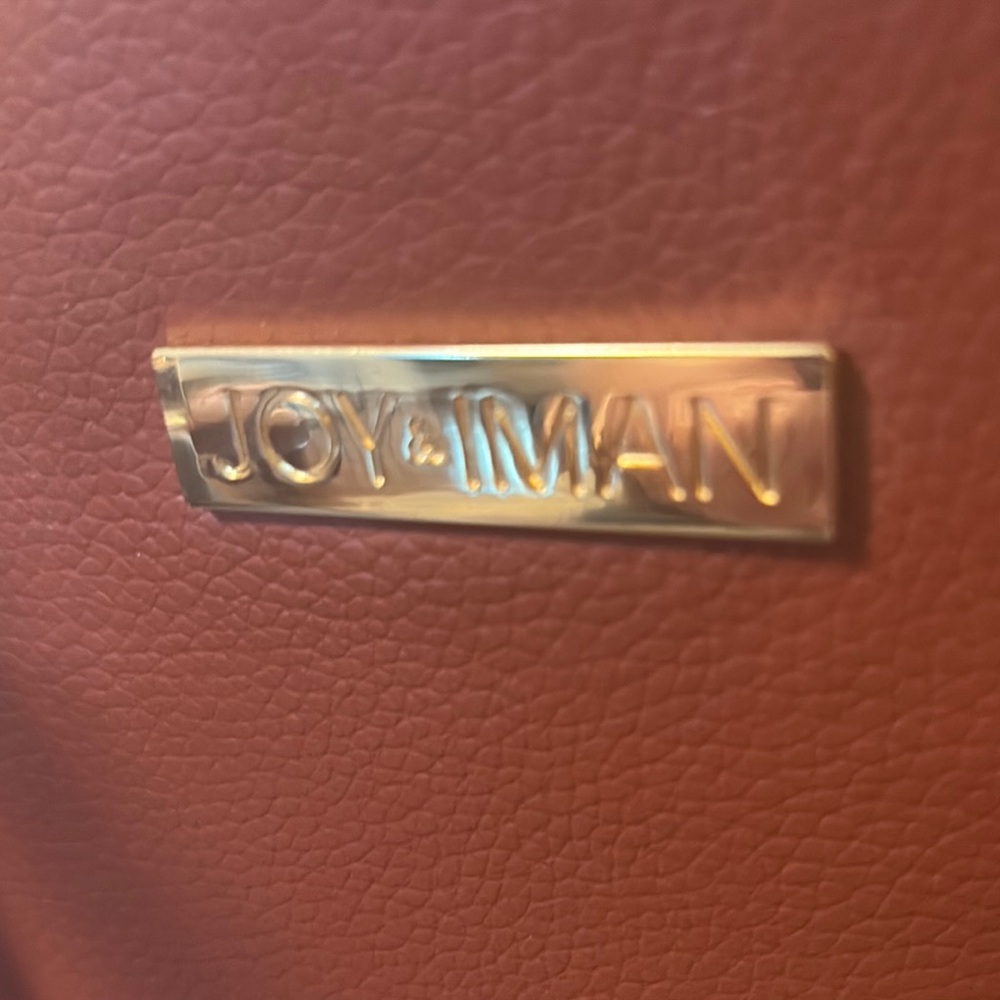 Joy & Iman Brown Leather Tote with Gold Hardware - Picture 2 of 15